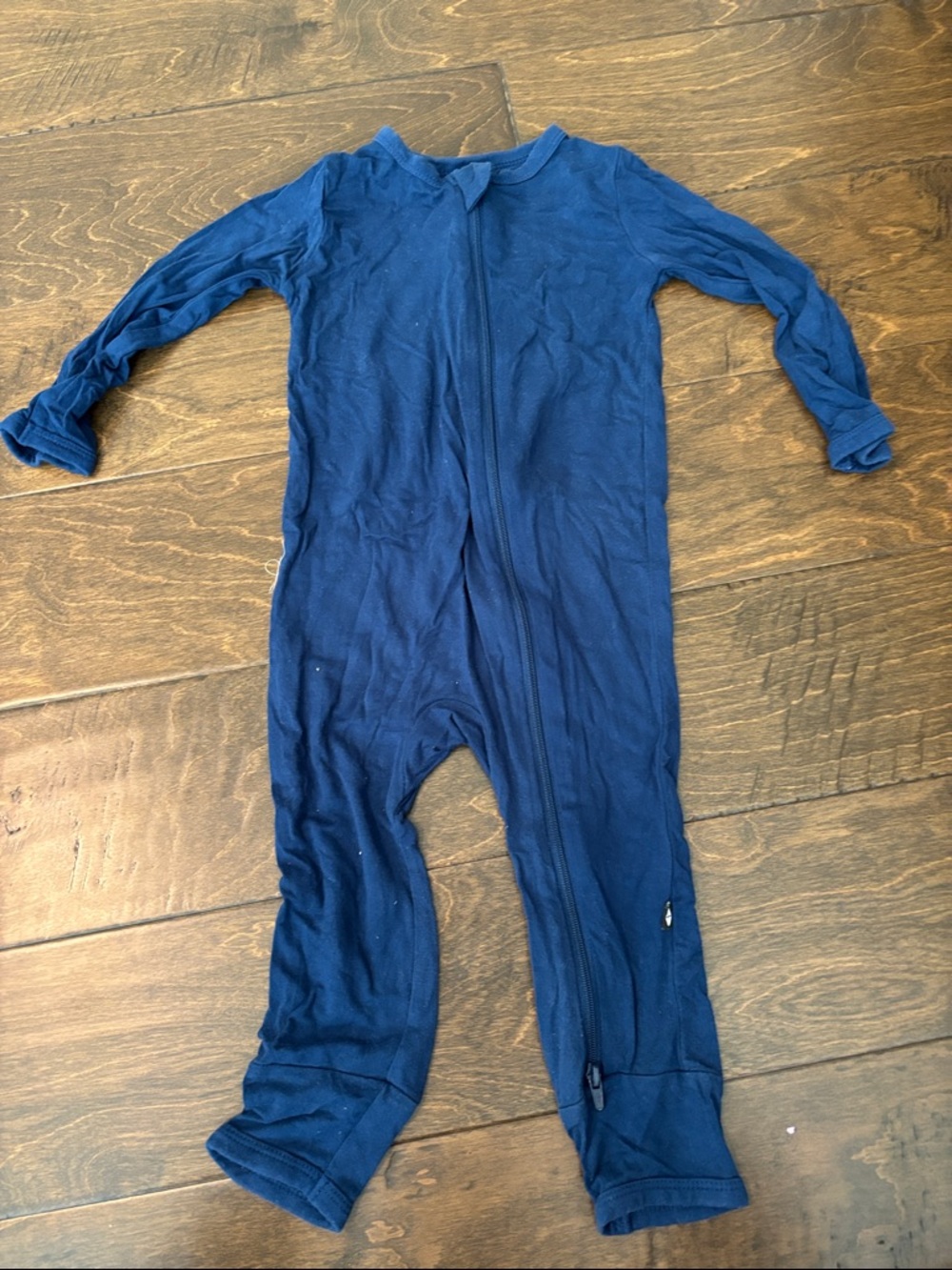 Kyte BABY Navy Footed One-Piece with Front Zipper
